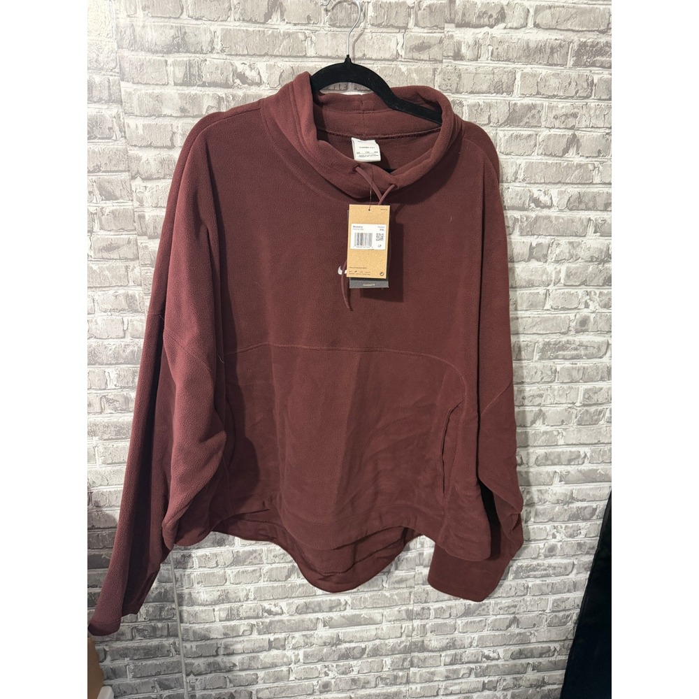 Nike Therma-FIT Womens Fleece Funnel Neck Training Top Burgundy XXL HV3702-652
